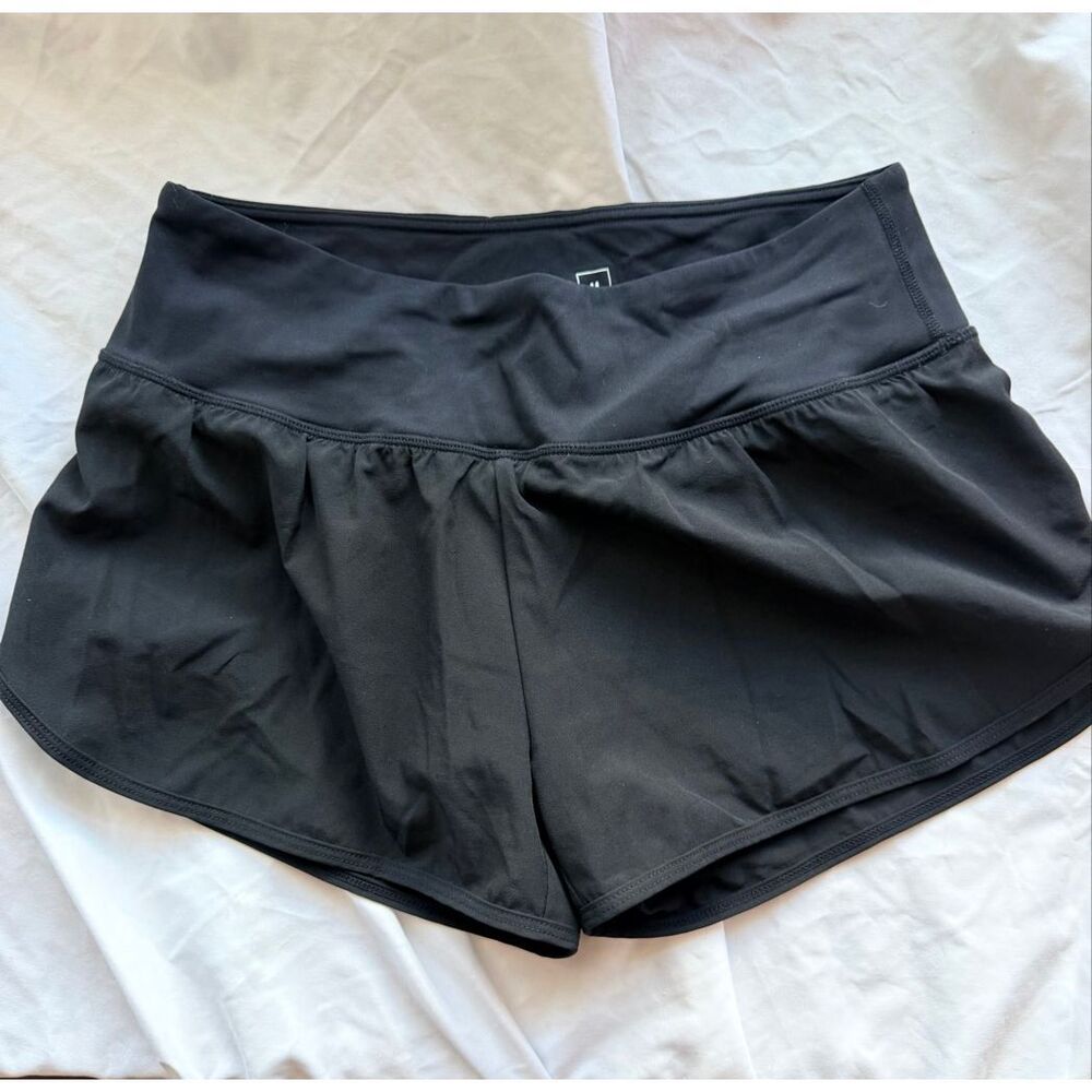Zyia Active Black Bomber Athletic Shorts With Mesh Liner Women Size M